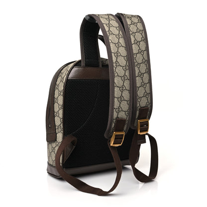 Gucci GG Supreme Monogram Calfskin Web Small Ophidia Day Backpack Beige Ebony New Acero 3 of 9