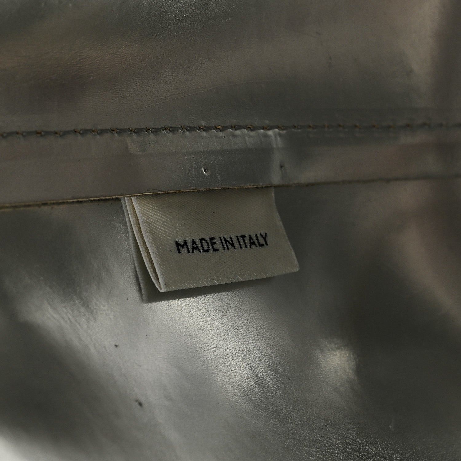 Mansur Gavriel Metallic Calfskin Bucket Bag Silver 6 of 8