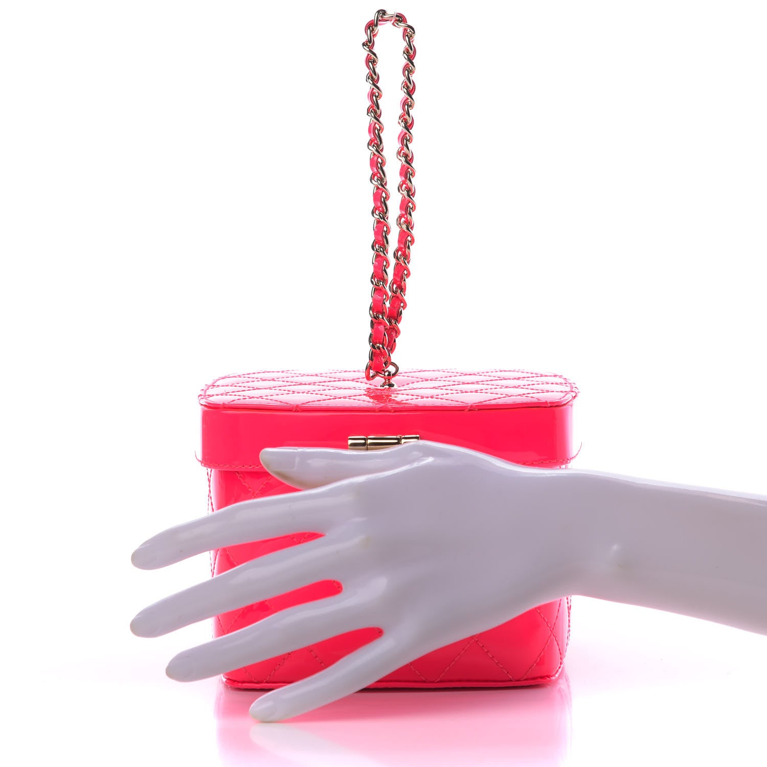 Chanel Patent Calfskin Minaudiere Vanity Case Pink 2 of 10