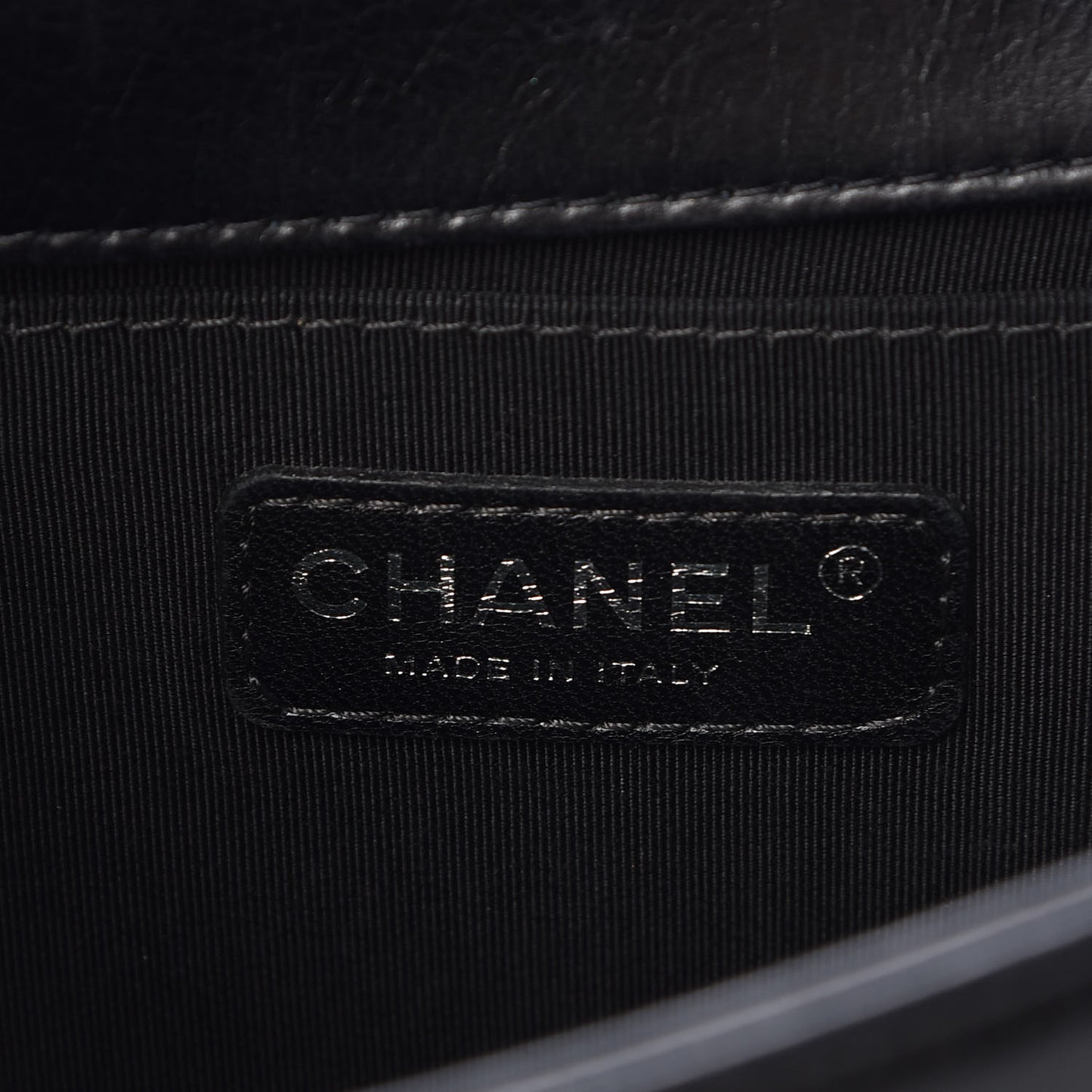 Calfskin Double Stitch Medium Boy Flap Black