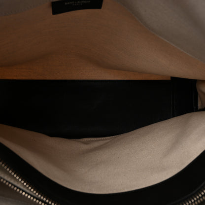Saint Laurent Canvas Calfskin Large Thin Sac De Jour Naturel Black 5 of 9