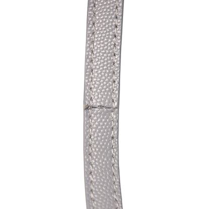 Saint Laurent Grain de Poudre Medium Classic Monogram Cassandra Top Handle Granite 13 of 15