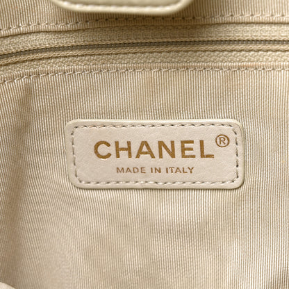 Chanel Shiny Aged Calfskin North South Shopping Bag White 6 of 11