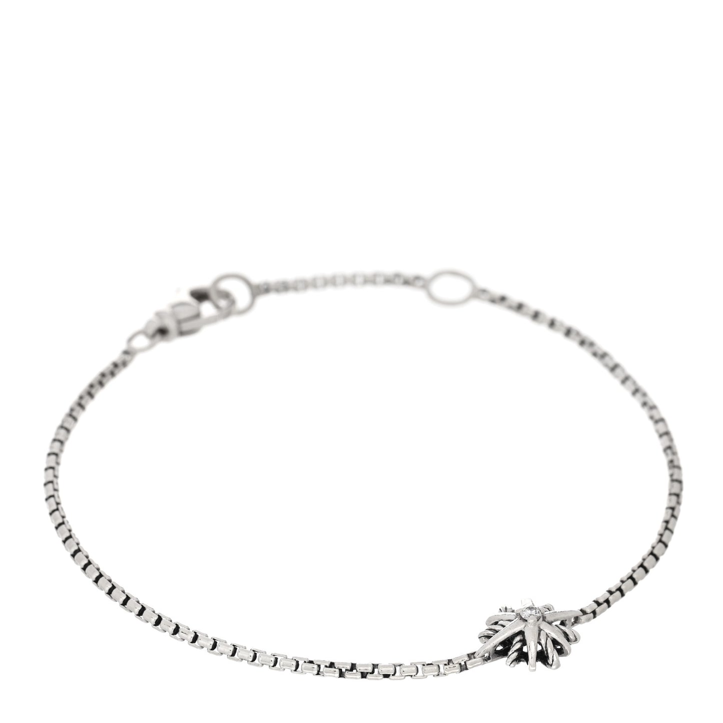 Sterling Silver Diamond Starburst Kids Bracelet