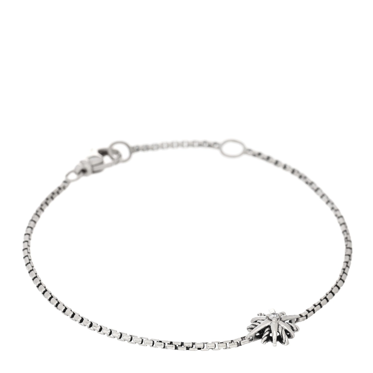 David Yurman Sterling Silver Diamond Starburst Kids Bracelet 1 of 3