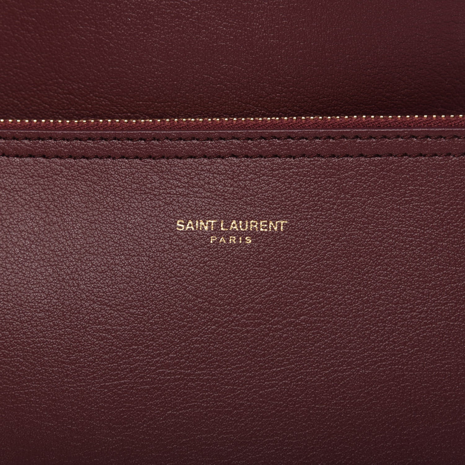 Saint Laurent Calfskin Large Shopping Tote Deep Carmin 9 of 10