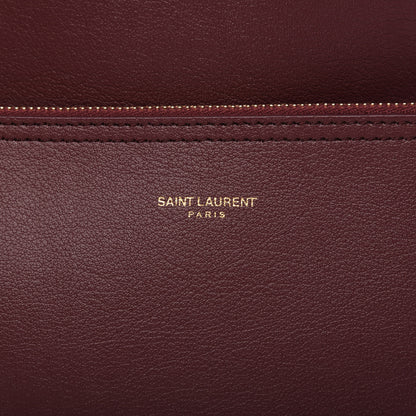Saint Laurent Calfskin Large Shopping Tote Deep Carmin 9 of 10
