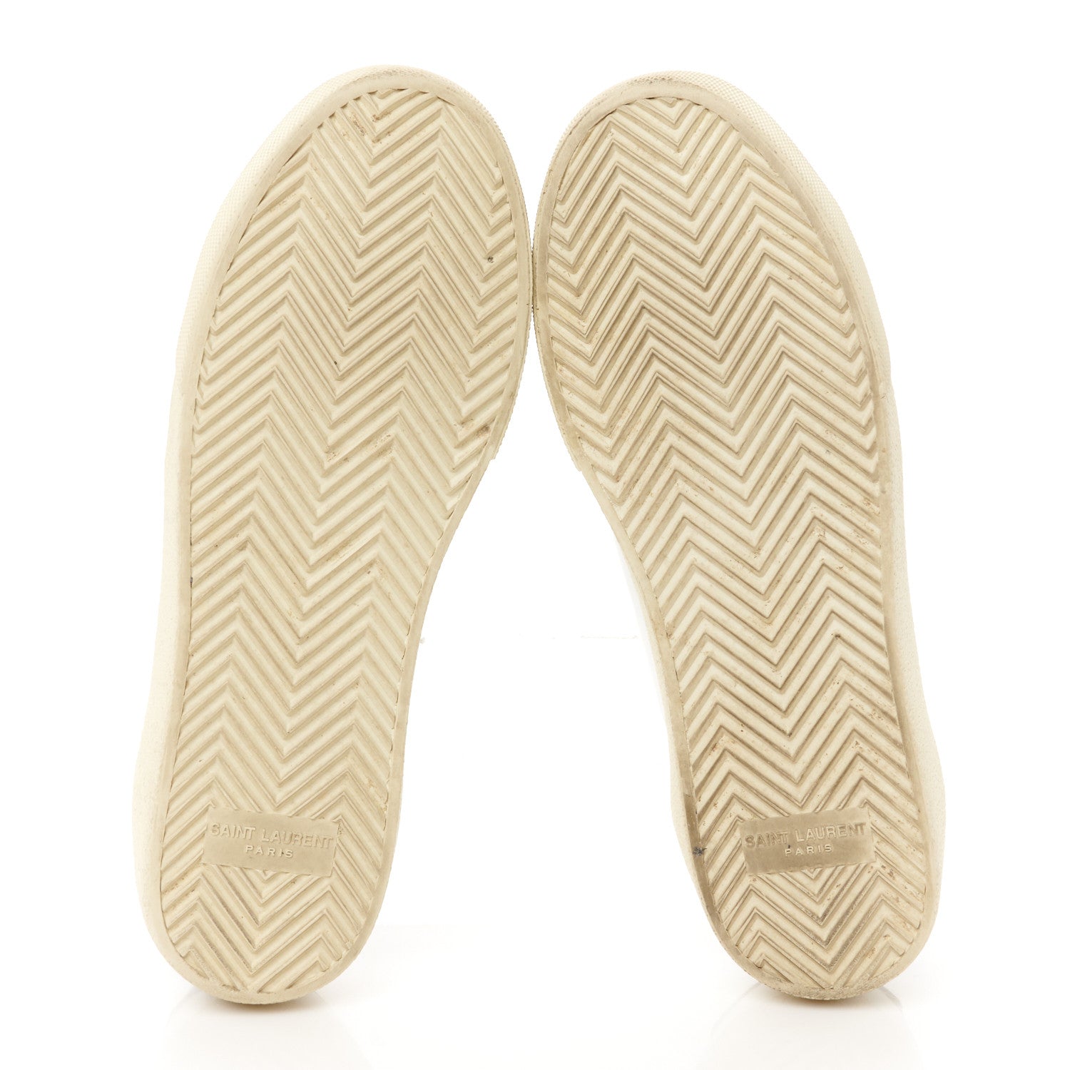 Saint Laurent Calfskin Embroidered Court Classic Sneakers 38 White Black 6 of 9