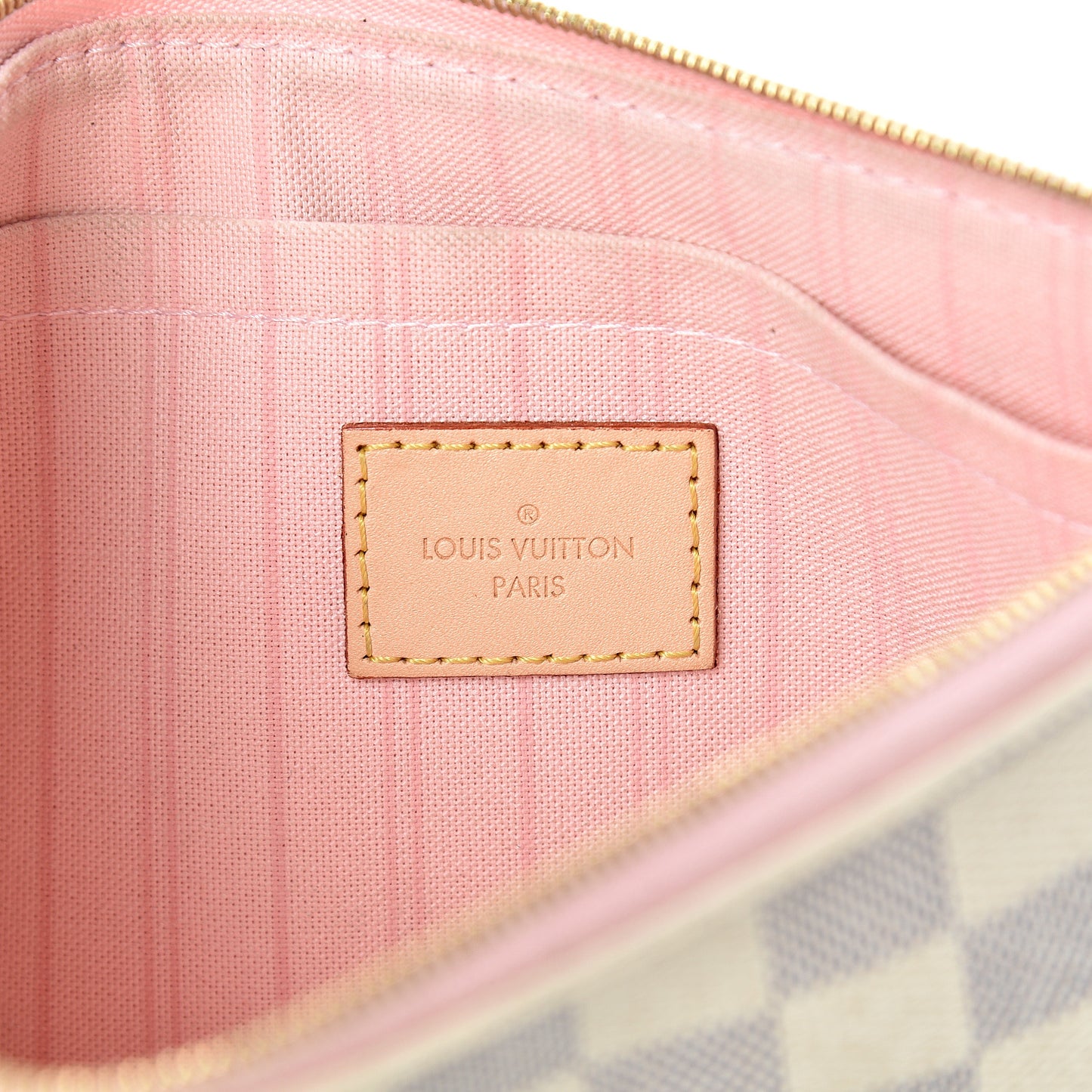 Damier Azur Neverfull MM GM Pochette Rose Ballerine