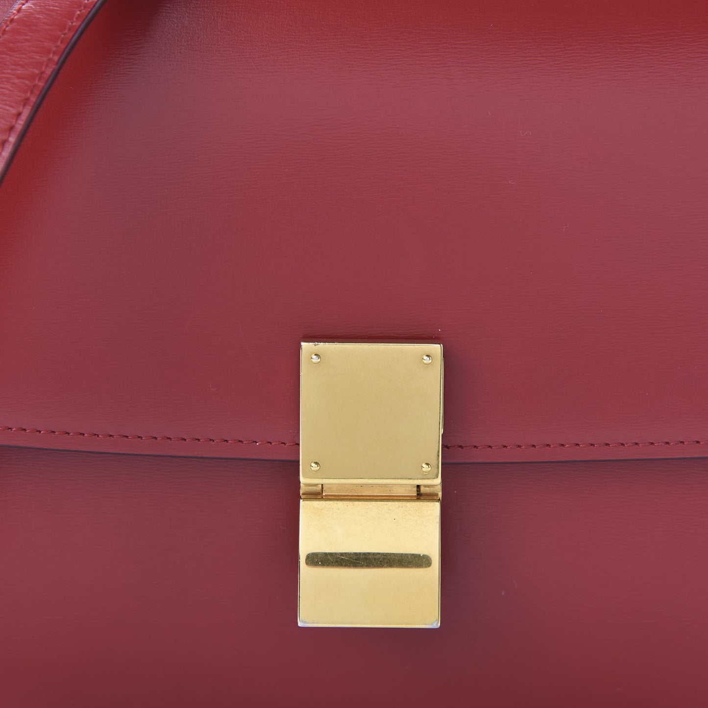 Box Calfskin Medium Classic Box Flap Bag Red