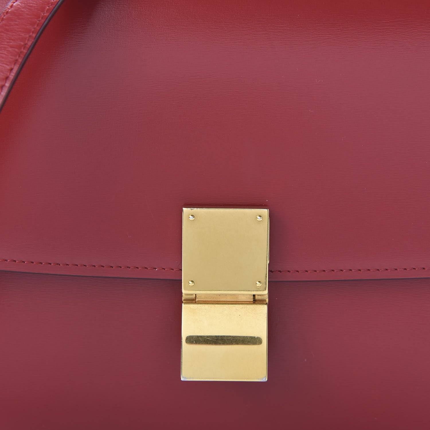 Celine Box Calfskin Medium Classic Box Flap Bag Red 9 of 9