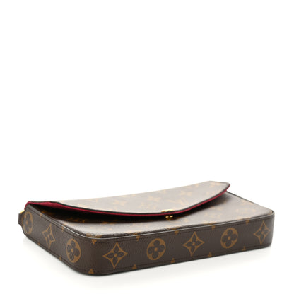 Louis Vuitton Monogram Pochette Felicie Chain Wallet Fuchsia 5 of 9