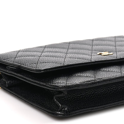 Chanel Caviar Quilted Wallet on Chain WOC Black 9 of 10