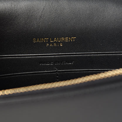 Saint Laurent Smooth Calfskin Medium Classic Monogram Kate Tassel Satchel Black 5 of 7