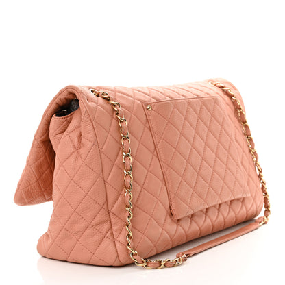 Chanel Calfskin Quilted XXL Travel Flap Bag Pink 3 of 11