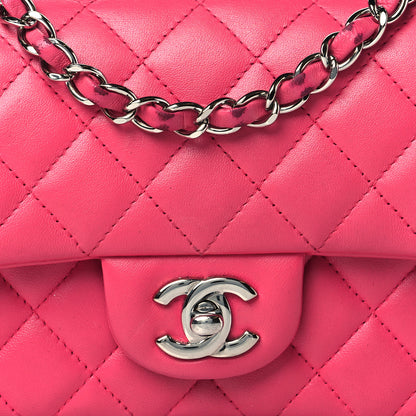 Chanel Lambskin Quilted Mini Rectangular Flap Pink 8 of 11