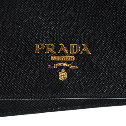 Prada Saffiano Metal Bi-Fold Wallet Nero Black 4 of 8