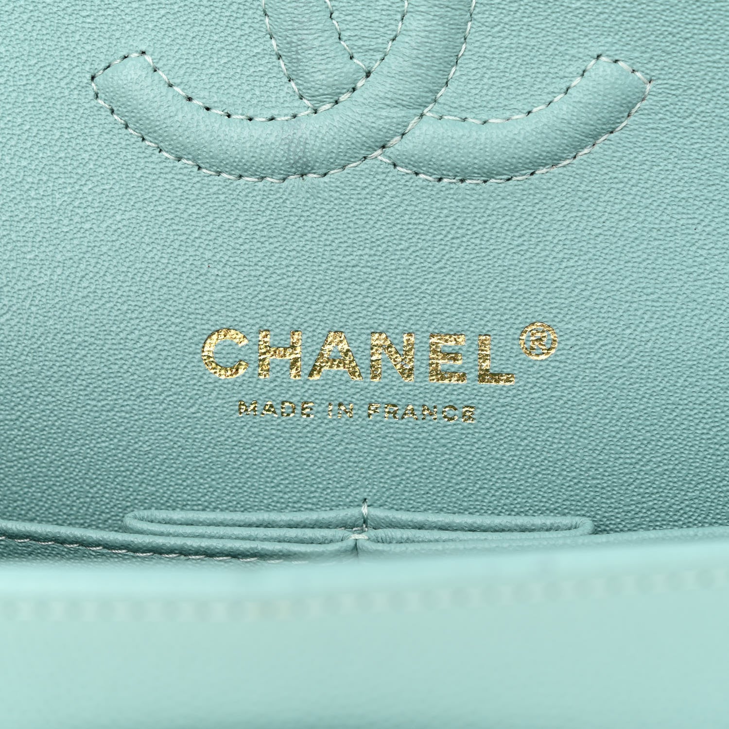 Chanel Caviar Quilted Small Double Flap Light Blue 6 of 10