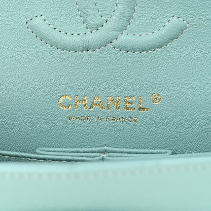 Chanel Caviar Quilted Small Double Flap Light Blue 6 of 10