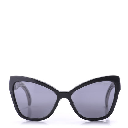 Chanel Acetate Polarized CC Cat Eye Sunglasses 5271 Black 2 of 10