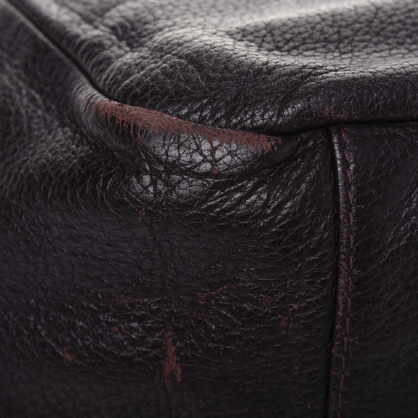 Metallic Deerskin Luxe Ligne Flap Black