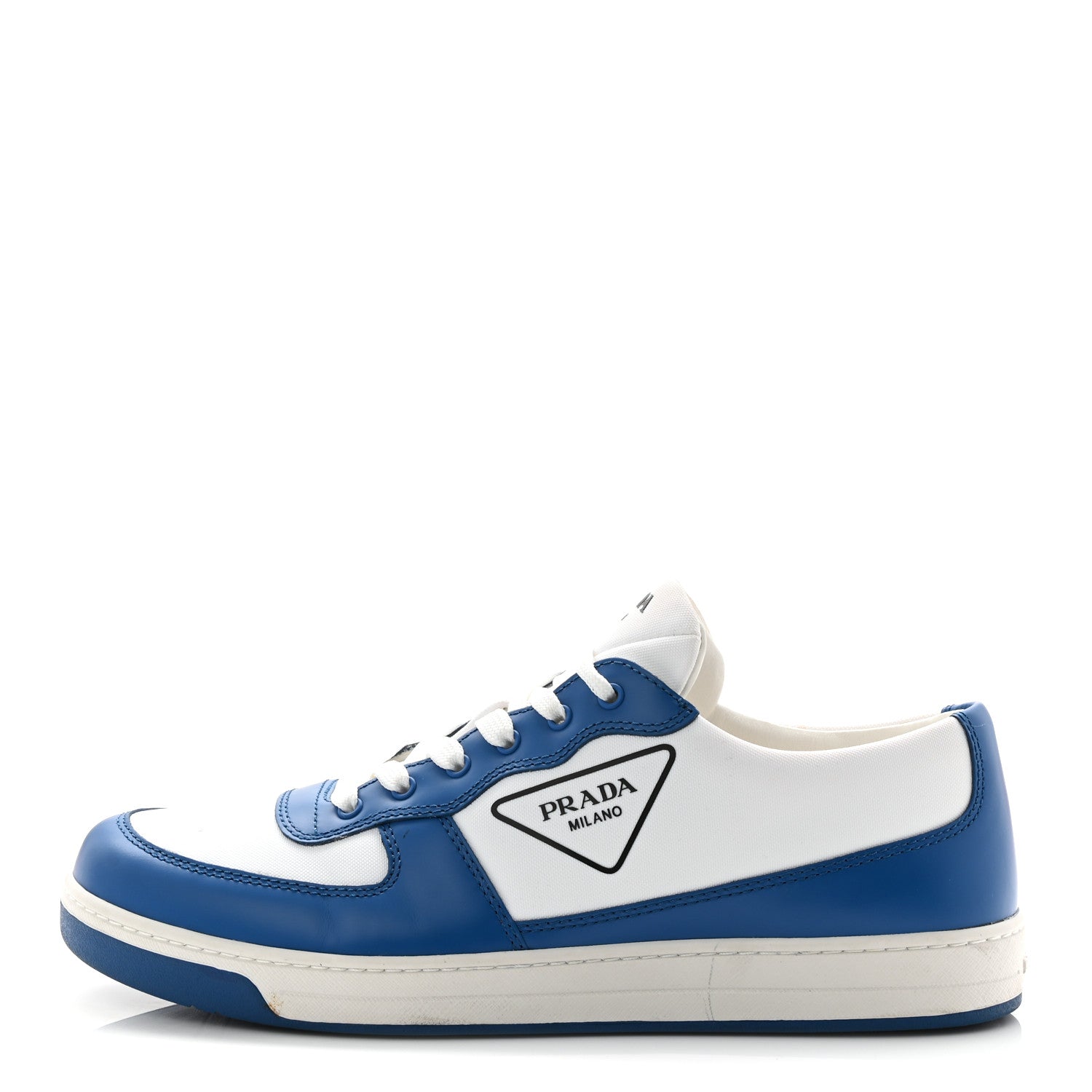 Prada Vitello Sport Spazzolato Rois Triangle Logo Downtown Low Top 30mm Sneakers 9.5 1 of 14