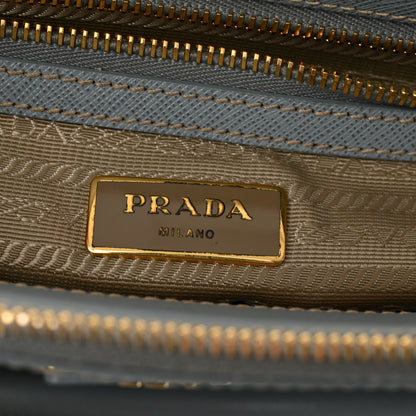 Prada Saffiano Small Galleria Double Zip Tote Lago 6 of 12