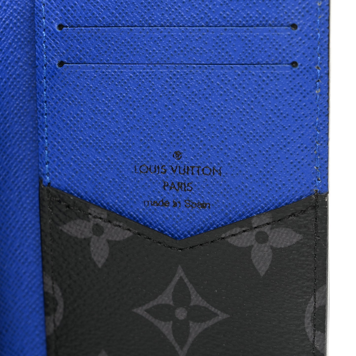 Epi Monogram Eclipse Pocket Organizer Black Blue
