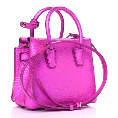 MCM Metallic Calfskin Cyber Studs Mini Milla Tote Electric Pink 2 of 4