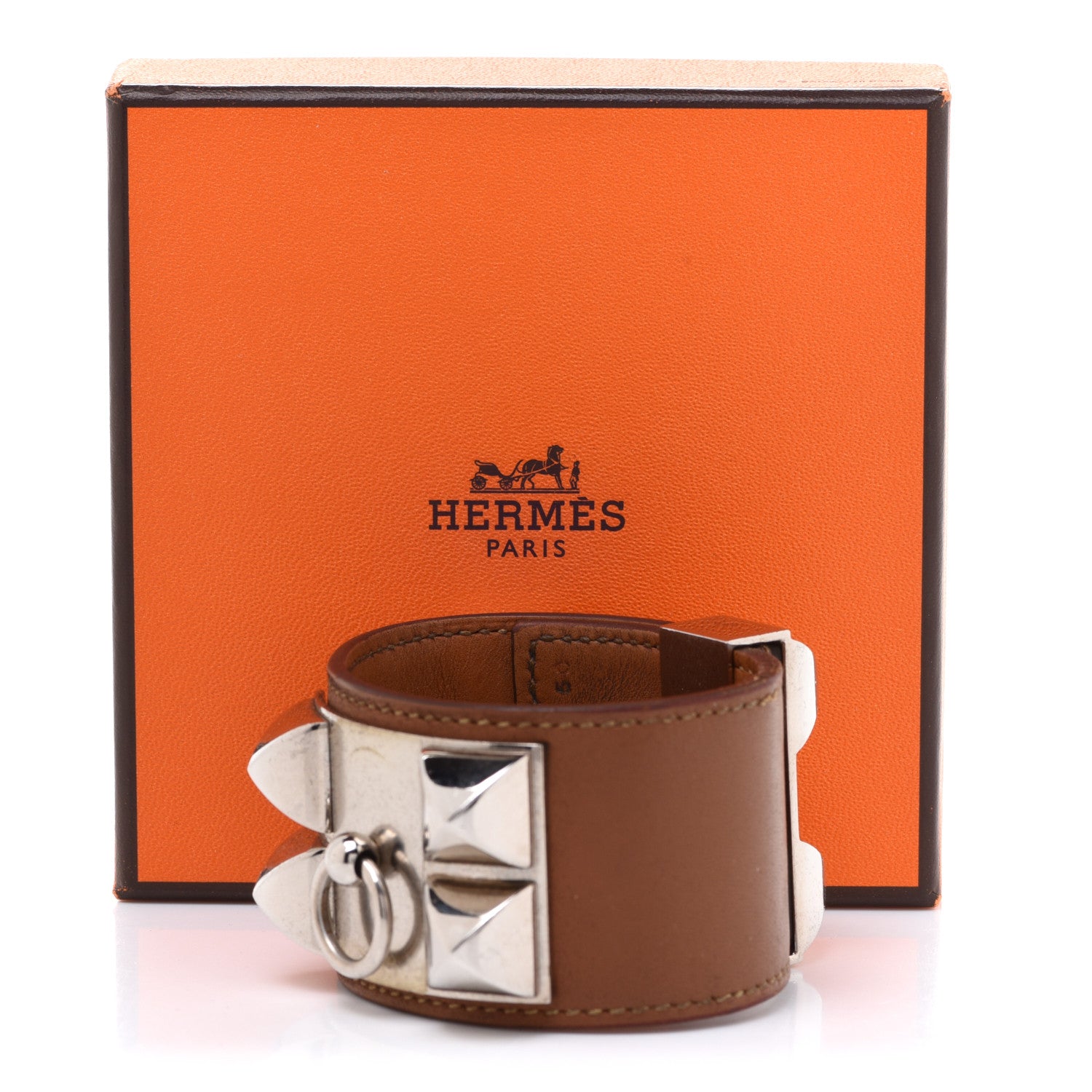 Hermes Barenia Collier de Chien CDC Bracelet S Fauve 10 of 10