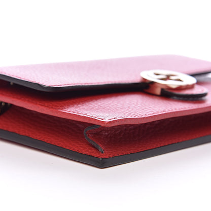 Gucci Dollar Calfskin Interlocking G Chain Wallet Red 8 of 10