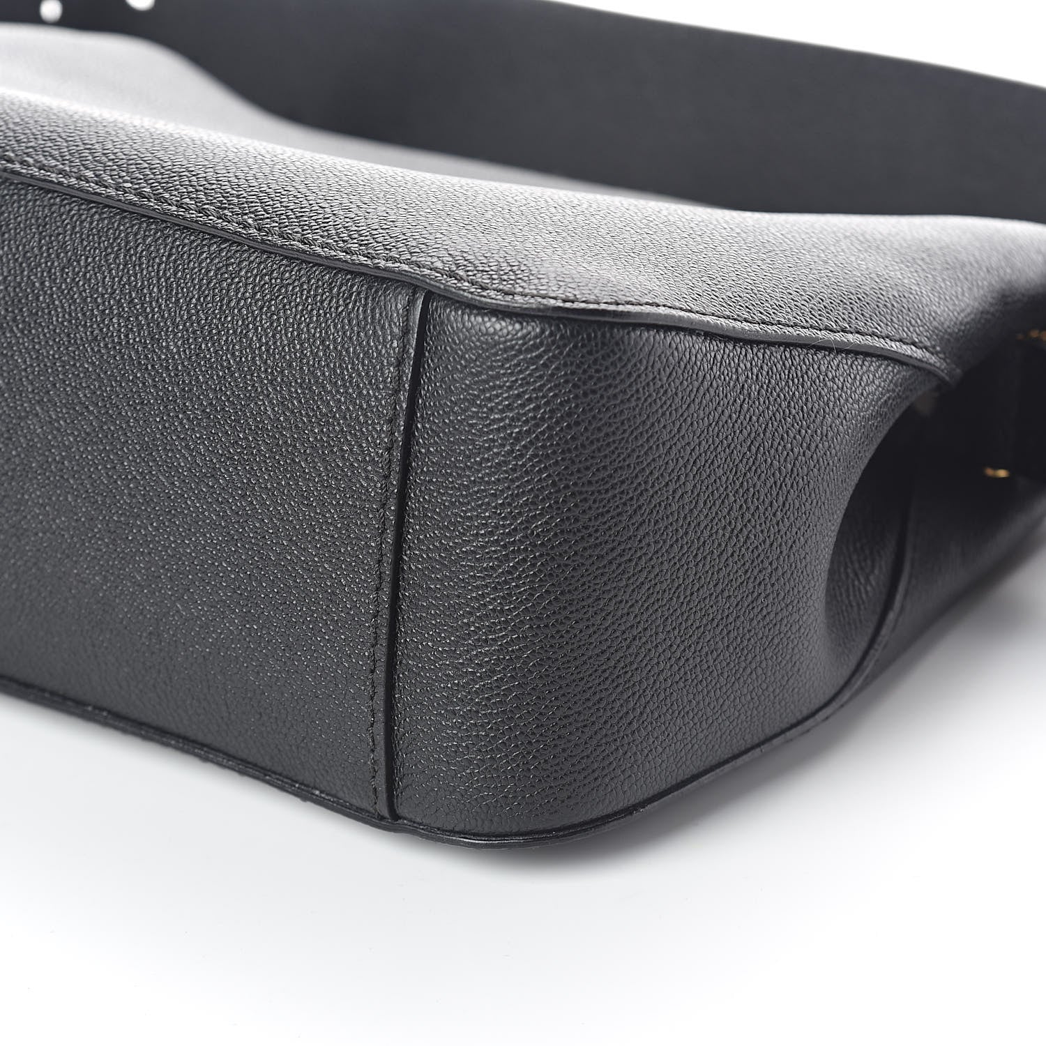 Burberry Soft Grain Calfskin House Check Small Helmsley Crossbody Black 9 of 9