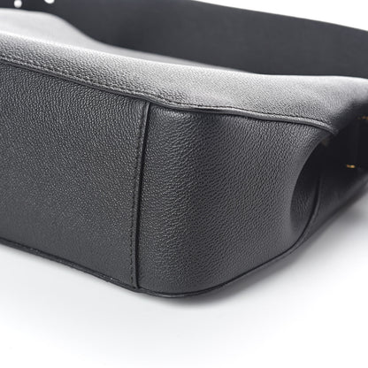 Burberry Soft Grain Calfskin House Check Small Helmsley Crossbody Black 9 of 9