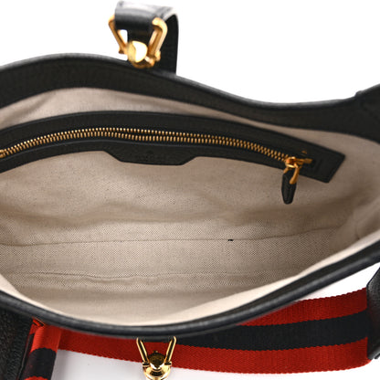 Gucci Jacquard Denim GG Monogram Small Jackie 1961 Hobo Black Ivory 5 of 11