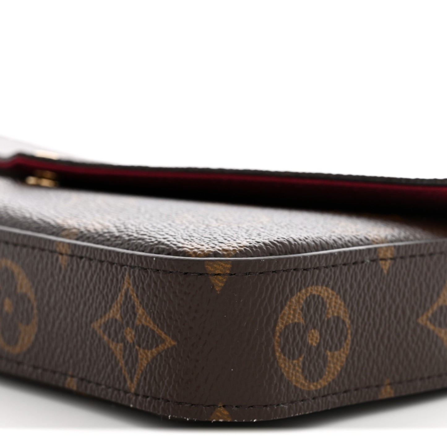 Monogram Pochette Felicie Chain Wallet Fuchsia
