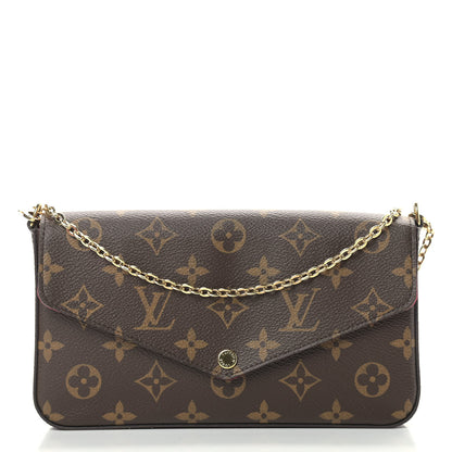 Louis Vuitton Monogram Pochette Felicie Chain Wallet Fuchsia 3 of 12