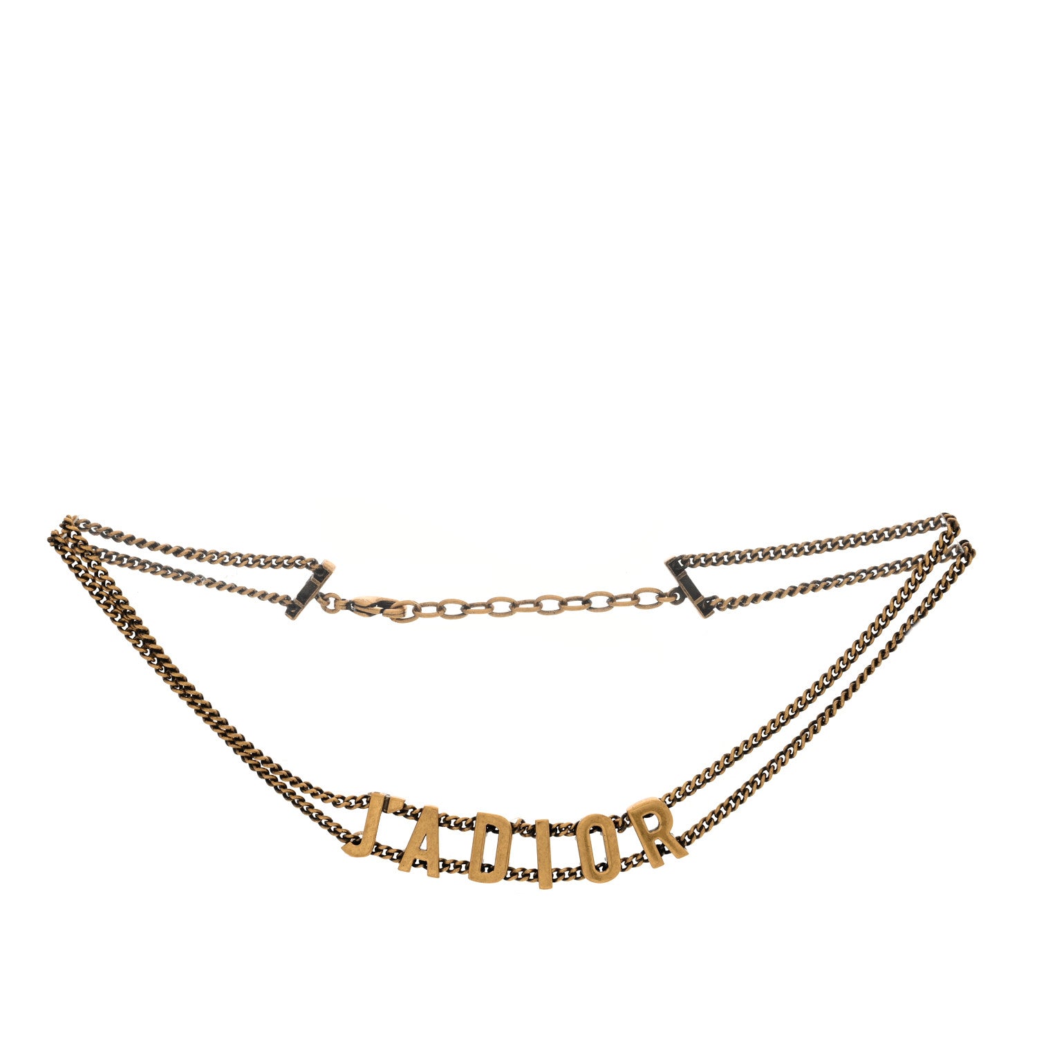 Christian Dior Metal J'Adior Choker Necklace Aged Gold 3 of 4