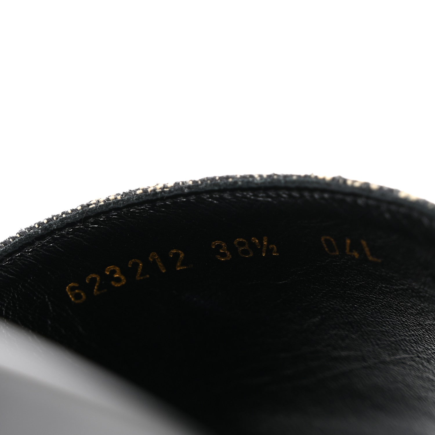 Gucci Jacquard Black Denim GG Monogram Angelina Platform 55mm Slide Sandals 38.5 Black Ivory 9 of 12