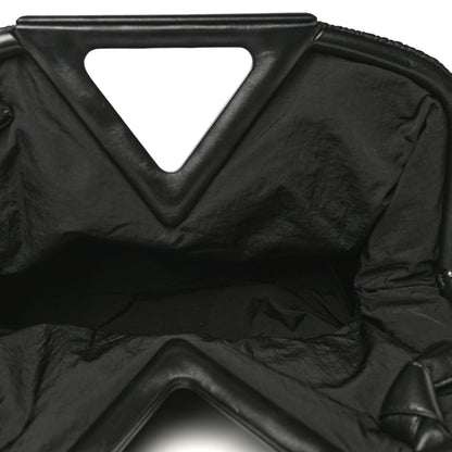 Bottega Veneta Lambskin Knit Small The Point Triangle Bag Black 5 of 12