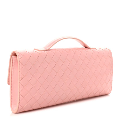 Bottega Veneta Nappa Intrecciato Long Andiamo Top Handle Clutch Rose 3 of 7