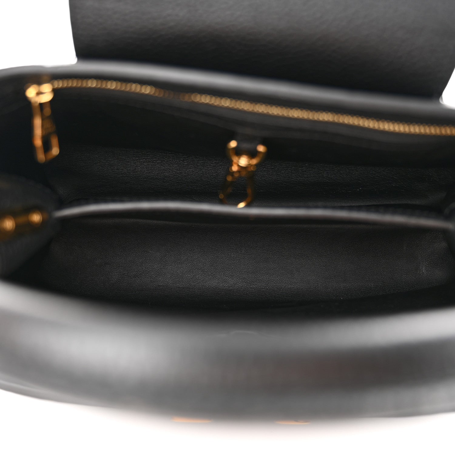 Louis Vuitton Taurillon Studded Capucines PM Black 5 of 10