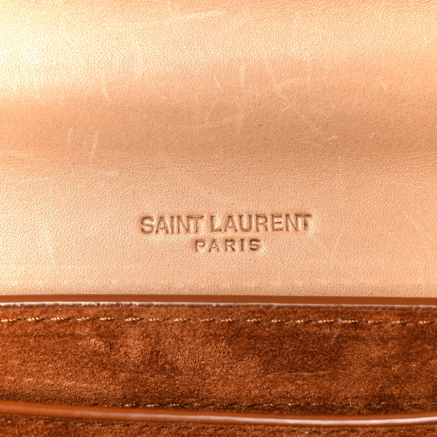 Saint Laurent Smooth Vintage Calfskin Small Kaia Satchel Brown Gold 6 of 12