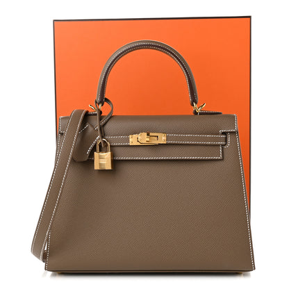 Hermes Epsom Kelly Sellier 25 Etoupe 10 of 10