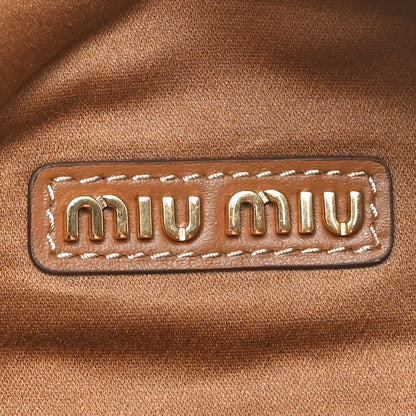 Miu Miu Calfskin Logo Belt Bag Caramel 6 of 9