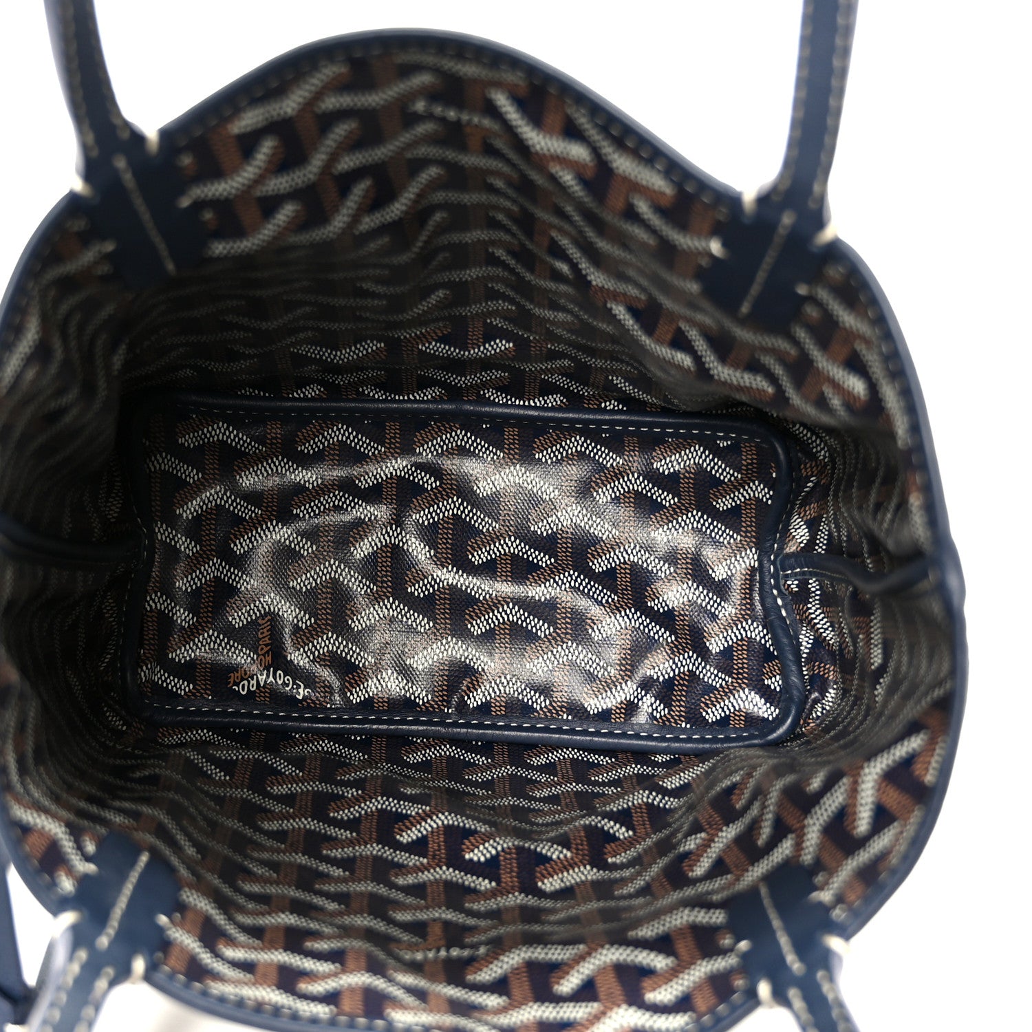Goyard Goyardine Reversible Mini Anjou Navy 10 of 19