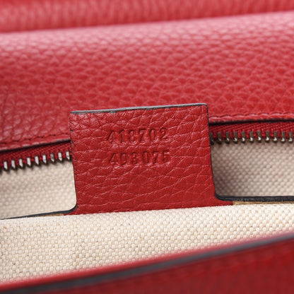Gucci Calfskin Medium GG Marmont Top Handle Bag Vulcanic Red 6 of 7
