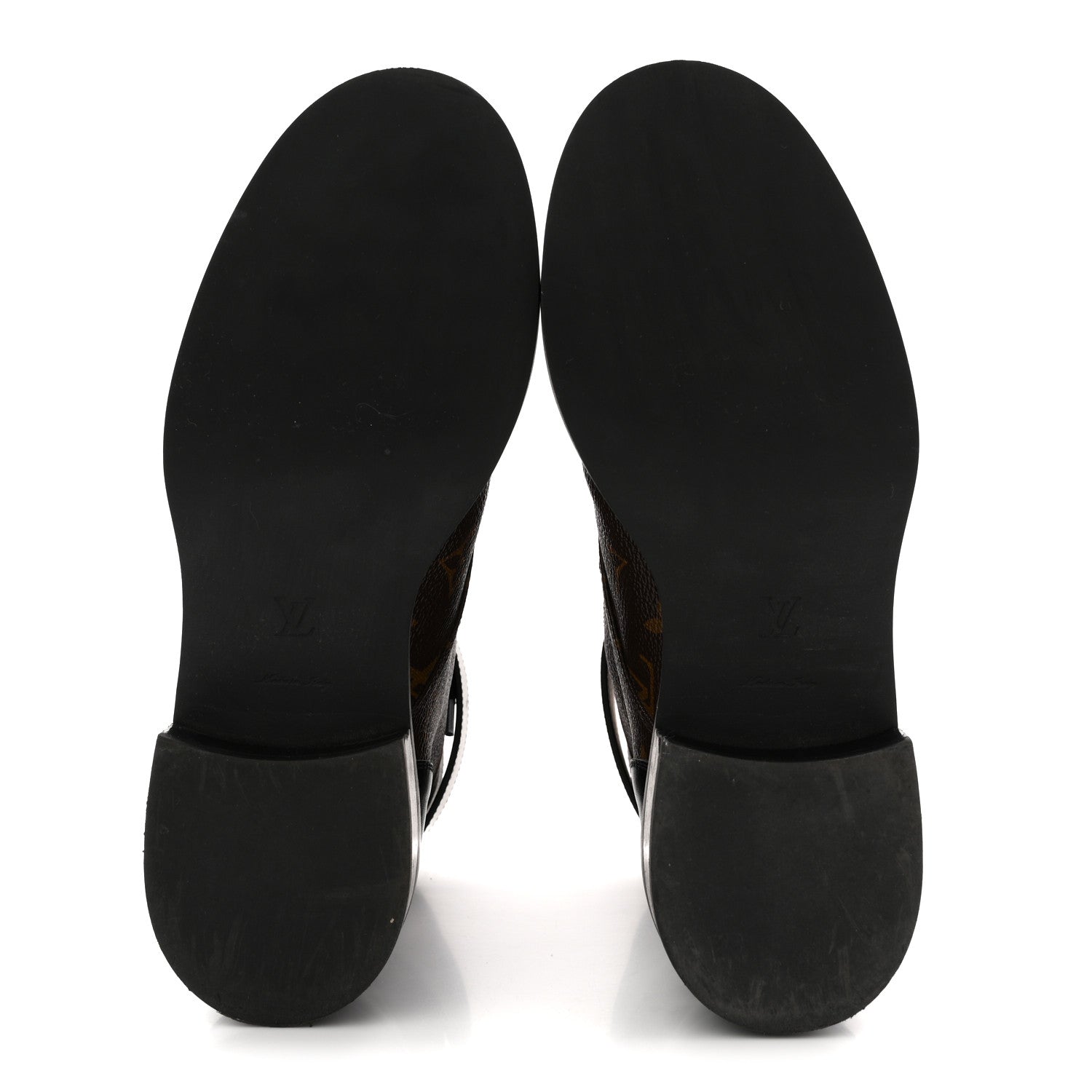 Louis Vuitton Calfskin Monogram Wonderland Flat Ranger Boots 39 Black 6 of 10