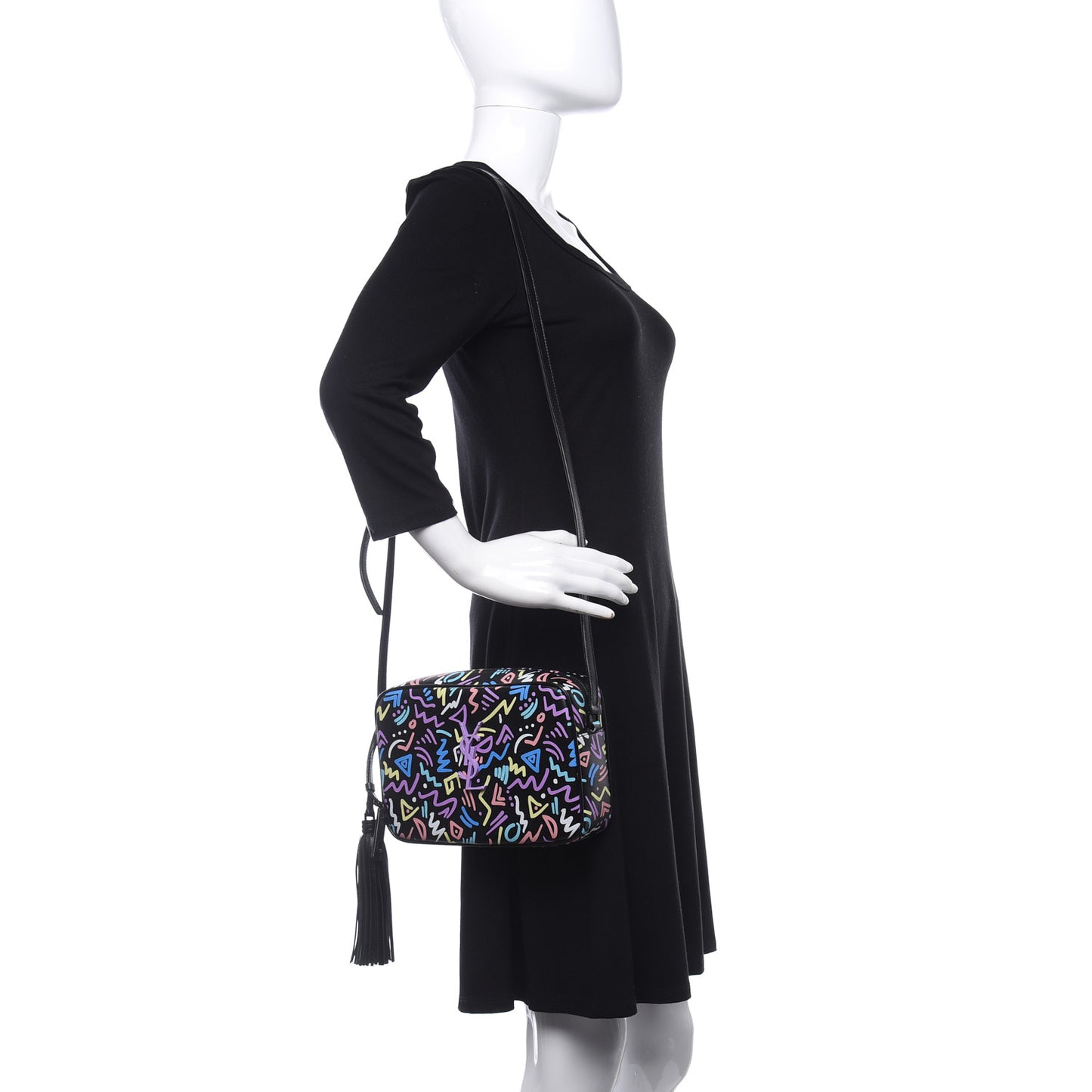 Grain De Poudre Medium Classic Monogram Multicolor Graphic Print Lou Camera Bag Black