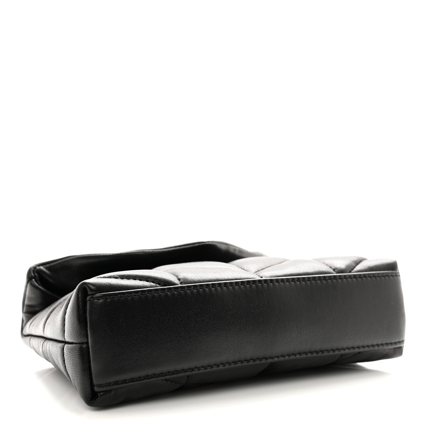 Saint Laurent Lambskin Monogram Loulou Puffer Pouch Clutch Black 4 of 8
