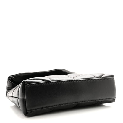 Saint Laurent Lambskin Monogram Loulou Puffer Pouch Clutch Black 4 of 8